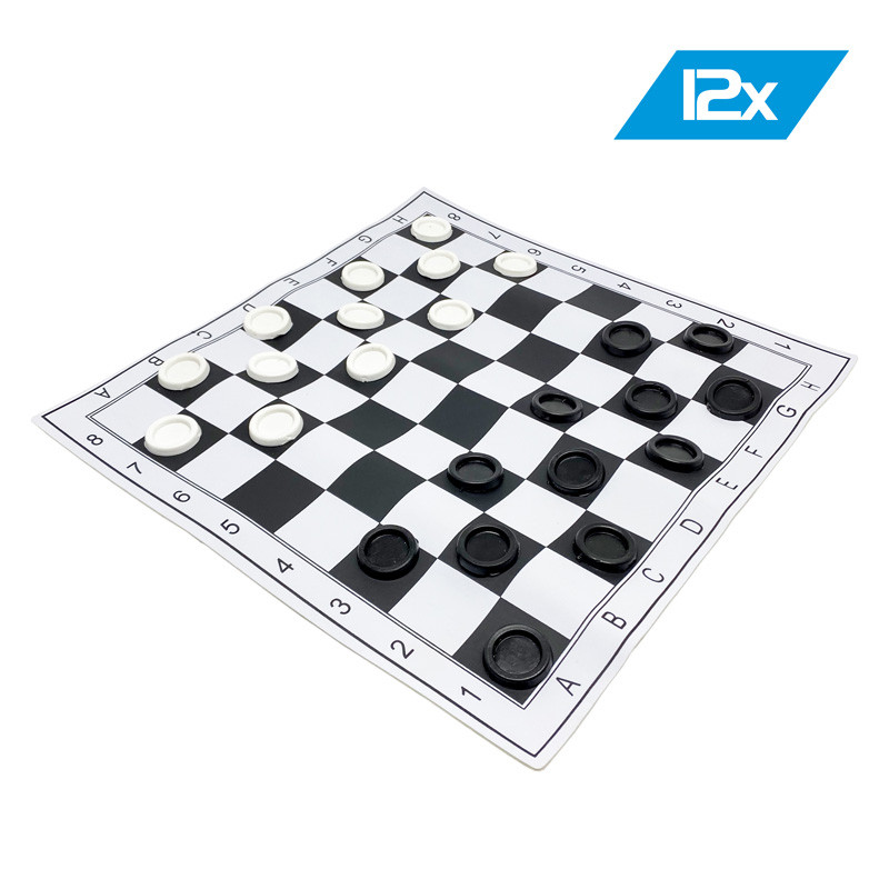 Kit 12 Damas Oficial 45x45cm Courvin