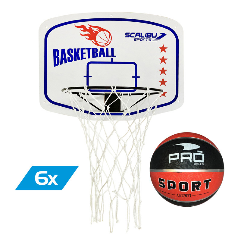 Kit c/6 Tabelas Basquete U.S.A + 6 Bolas Basquete