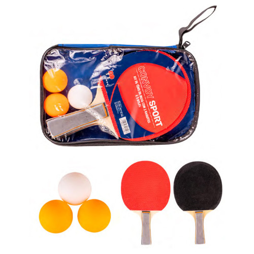 Kit Raqueteira c/ 2 Raquetes e 3 Bolinhas