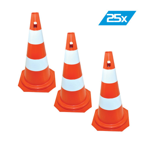 Kit c/25 Cones Médio 50cm