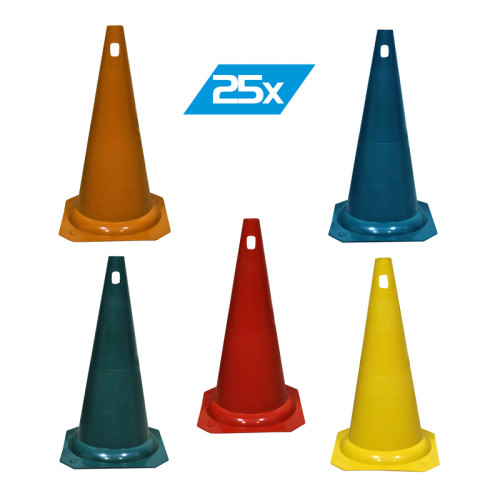 Kit c/25 Cones Médio 50cm Coloridos