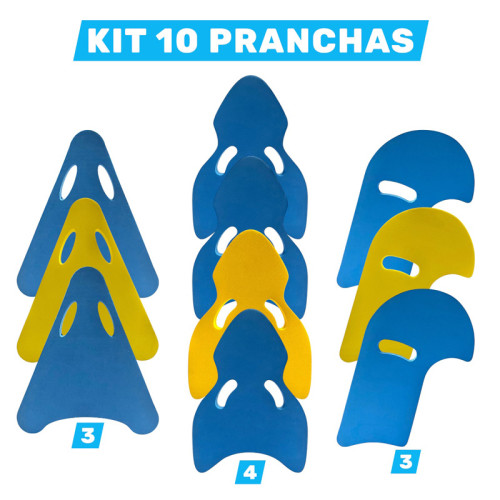Kit c/10 Pranchas Natação Educativas EVA
