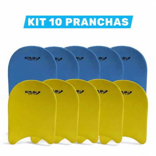 Kit c/10 Pranchas Natação Grande EVA